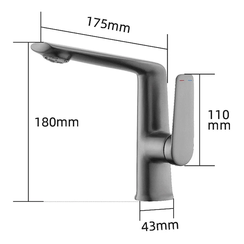 Hídrica Metais Misturador Monocomando Lavabo Aura