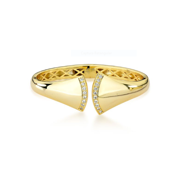 Bracelete Cravejado Com Detalhes Em Zircônia