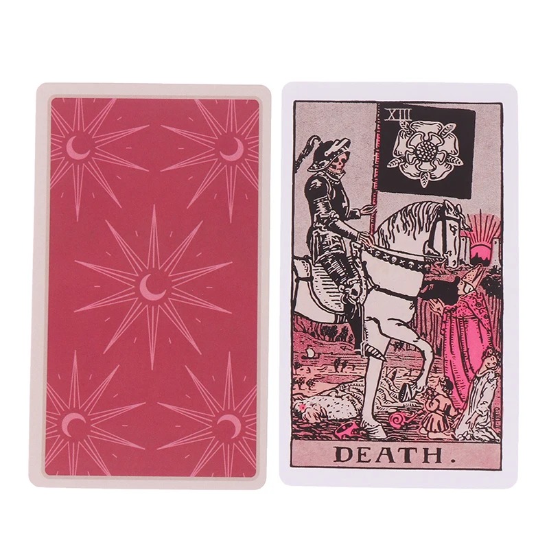 Pink Rider Waite Tarot Cartas Deck Set para Iniciantes