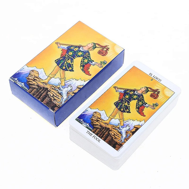 Pink Rider Waite Tarot Cartas Deck Set para Iniciantes