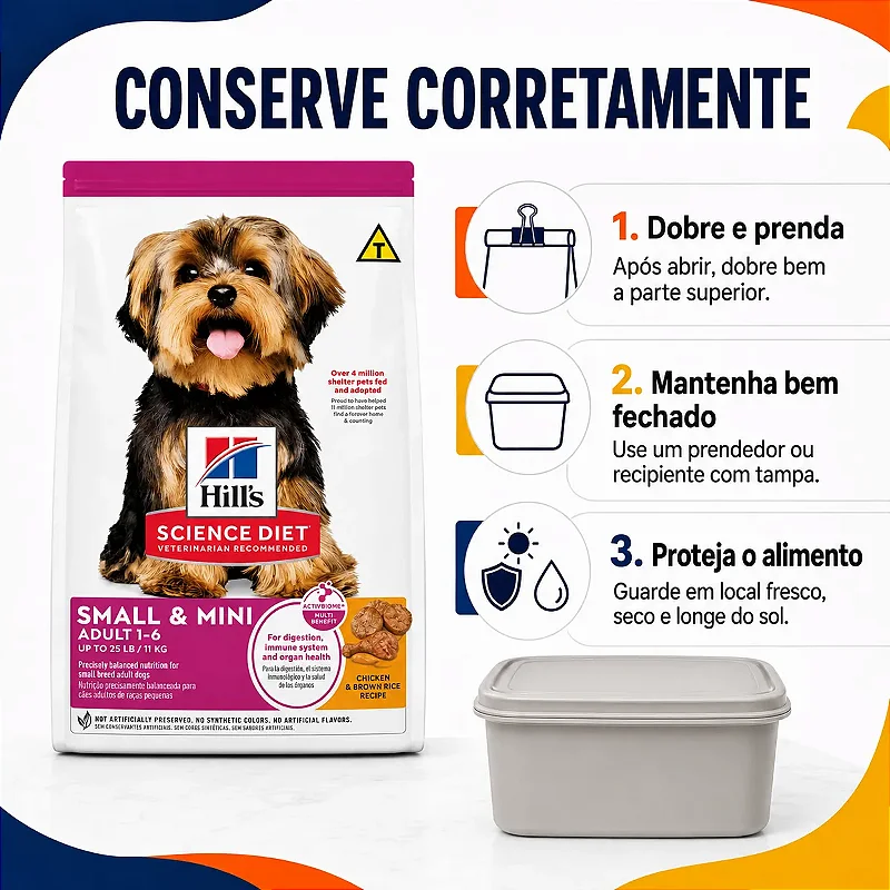 Ração Hill's Science Diet para Cães Adulto Pequenos e Mini 2.4 Kg