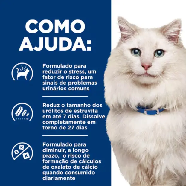 Ração Hill's Prescription Diet c/d Multicare Stress para Gatos Adultos - Cuidado Urinário 3,850kg