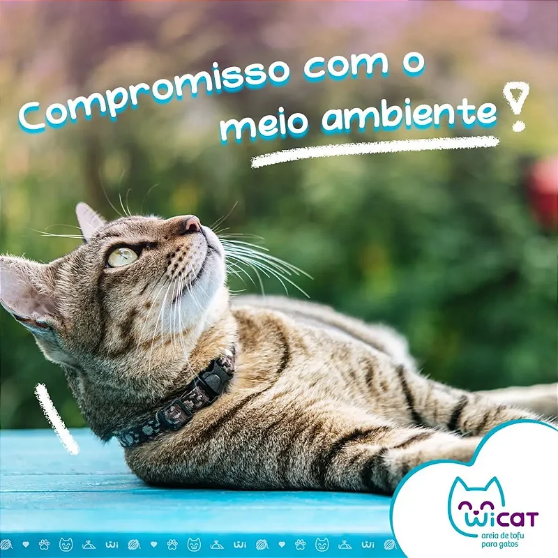 Areia de Gato Higiênica Biodegradável de Tofu Fragrância de Pêssego 2,1kg Wicat