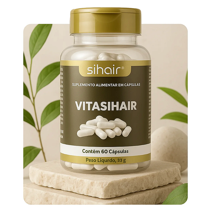 Kit 5 Meses - Vitasihair - Cabelos volumosos - 300 cápsulas