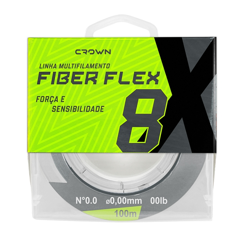 CROWN LINHA FIBER FLEX 8X GREY - 0,16MM 100MT