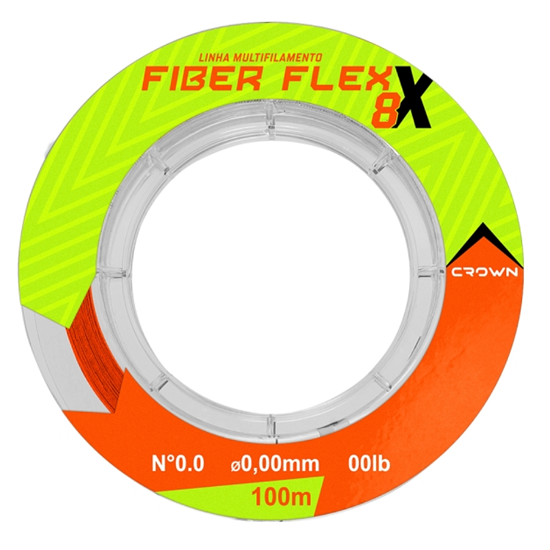 CROWN LINHA FIBER FLEX 8X ORANGE - 0,35MM 100MT