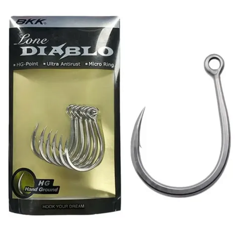 SHIMANO ANZOL LONE DIABLO - TAMANHO 1/0 - PCT C/08 C/ FURO