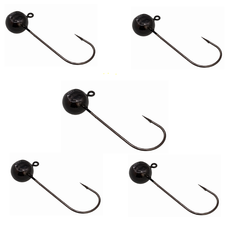 KIT CHUMBADA ANZOL JIG HEAD 1/0 90 FACET 5G PRETA 5UN
