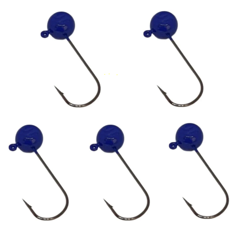 KIT CHUMBADA ANZOL JIG HEAD 5/0 90 FACETADA 20G AZUL BIC 5UN