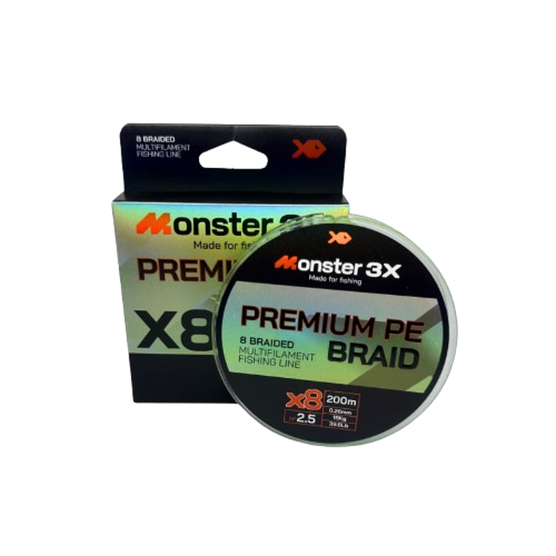 MONSTER 3X LINHA MULTI X8 PREMIUM 2.5 26mm 18kg 39.6lbs 200M
