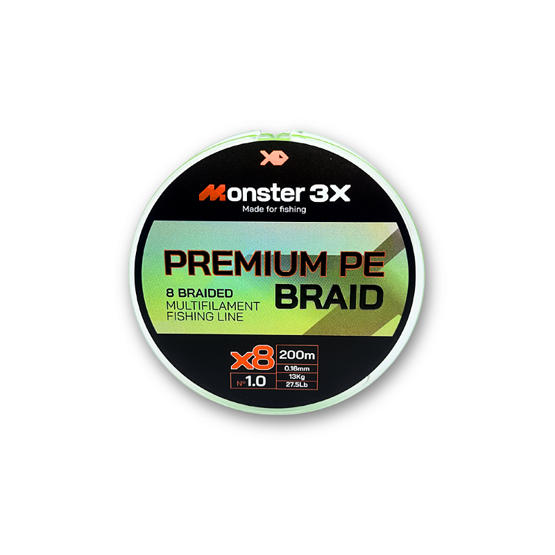 MONSTER 3X LINHA MULTI X8 PREMIUM 1 16mm 13kg 27.5lbs 200M