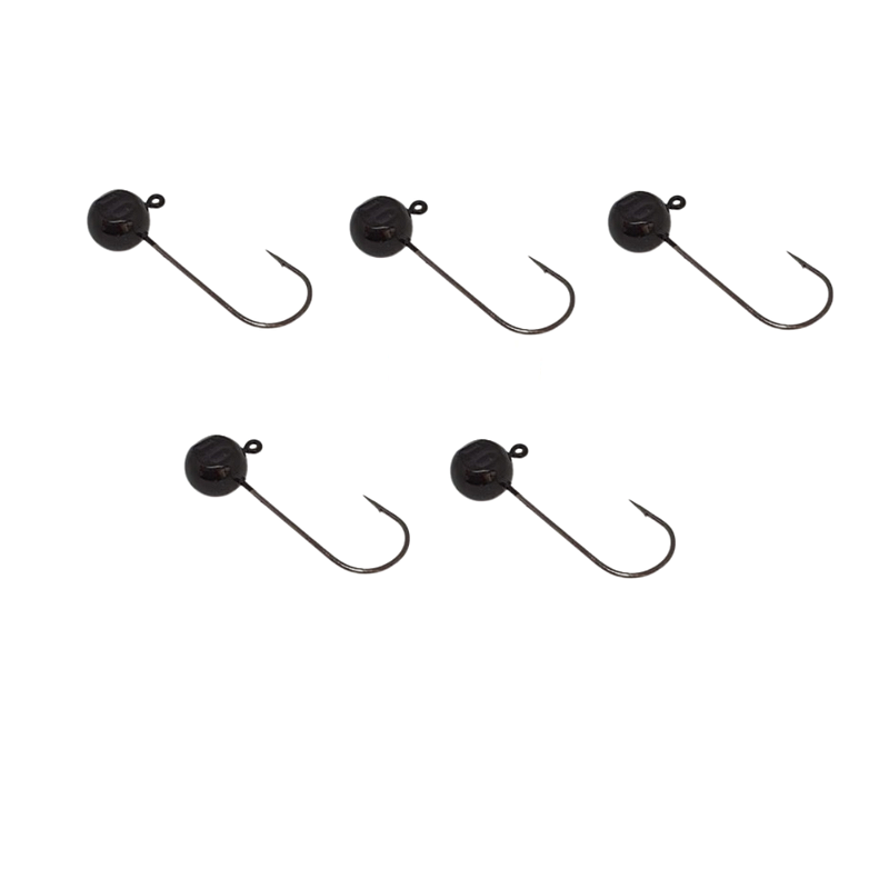 CHUMBADA KIT 5 UN ANZOL JIG HEAD 1/0 90 FACETADA 5G PRETA