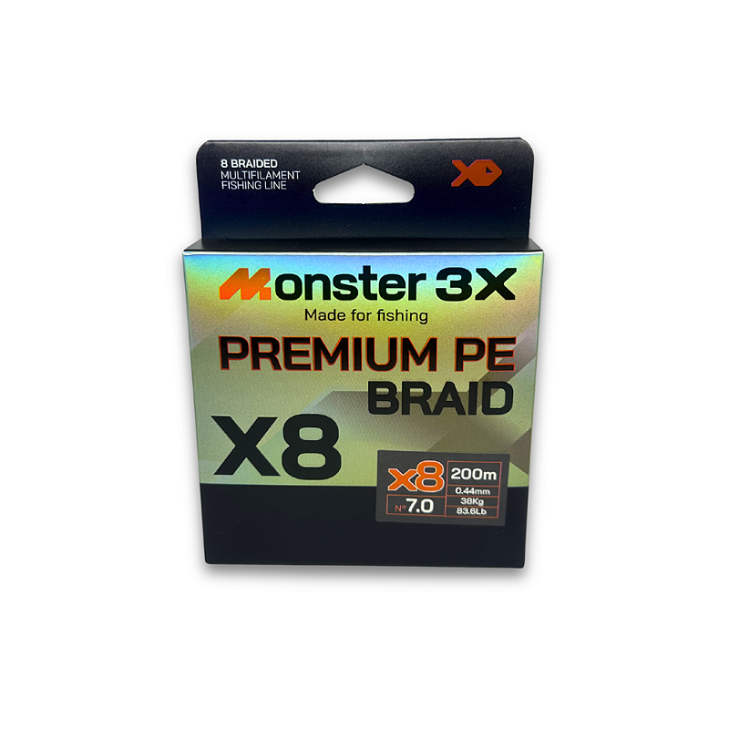 MONSTER 3X LINHA MULTI X8 PREMIUM 7 44mm 38kg 83.6lbs 200M