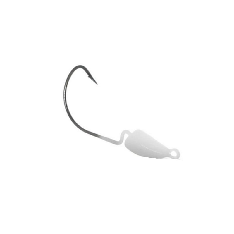 CHUMBADA ANZOL JIG HEAD 2/0  BANANINHA  12G BRANCO