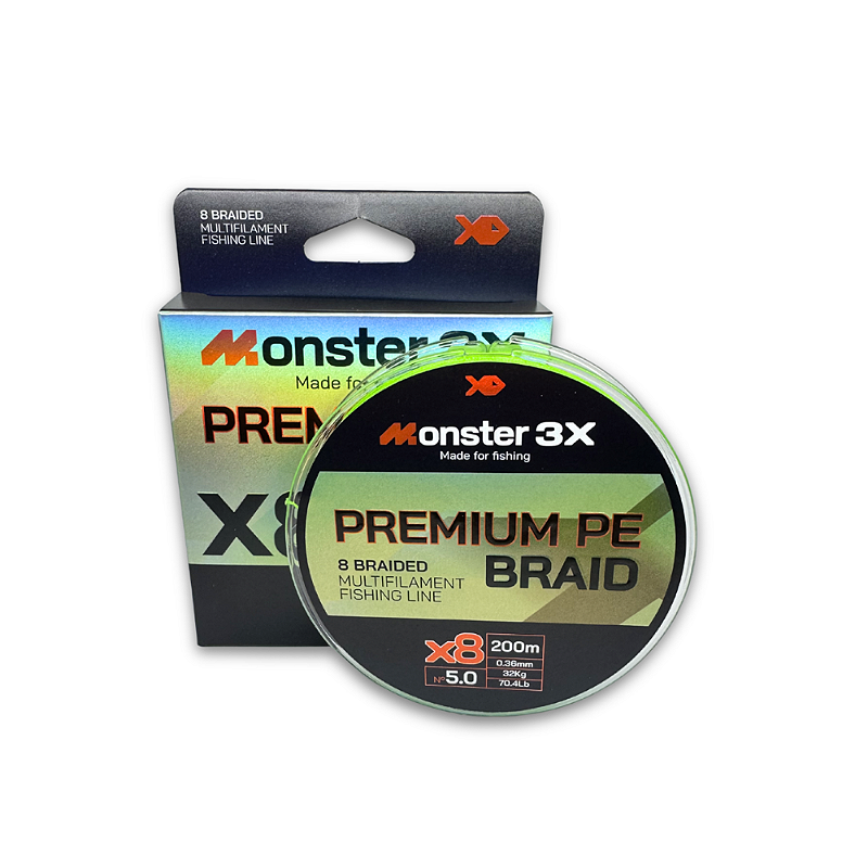 MONSTER 3X LINHA MULTI X8 PREMIUM 5 36mm 32kg 70.4lbs 200M
