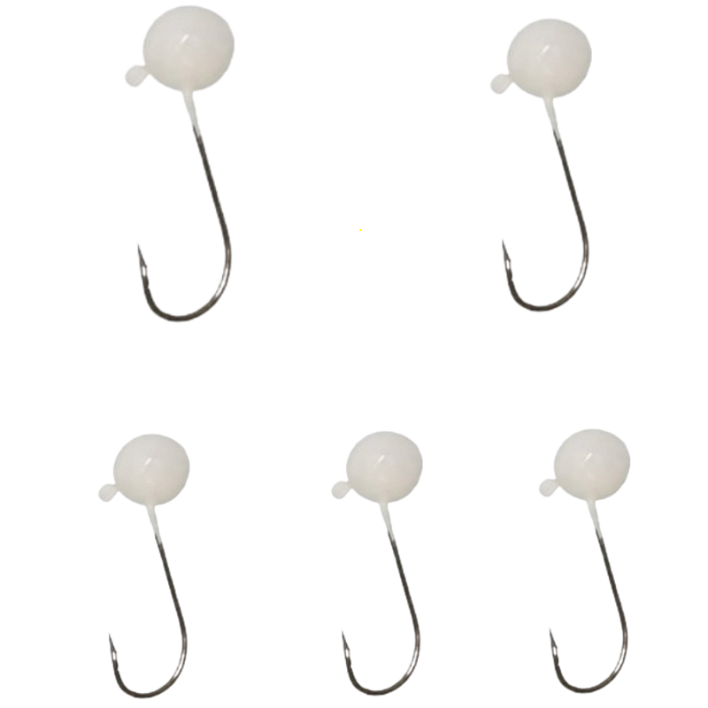 KIT CHUMBADA ANZOL JIG HEAD 3/0 90° FACETADA 10G BRANCA 5UN
