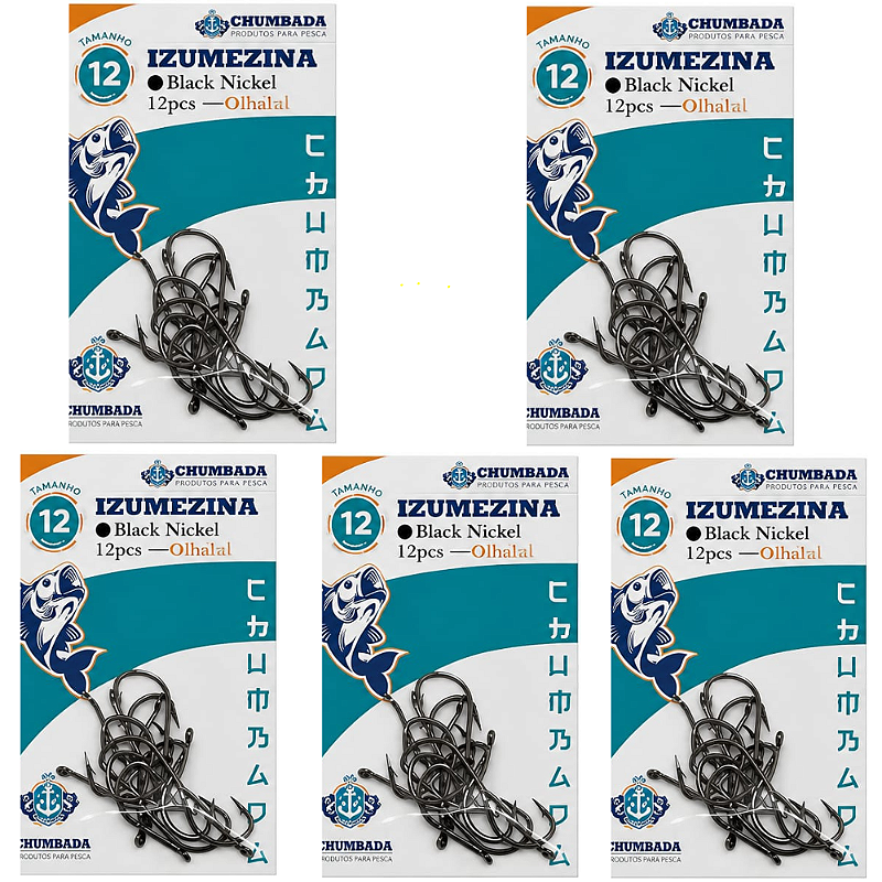 KIT CHUMBADA ANZOL 53117 N 9 OLHAL COR NÍQUEL PCT 15UN 5PCT