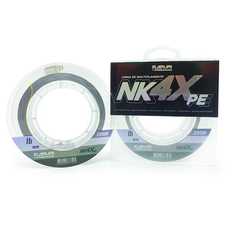 MARURI LINHA MULT NK 4X CINZA 0,30MM 200M 39LB