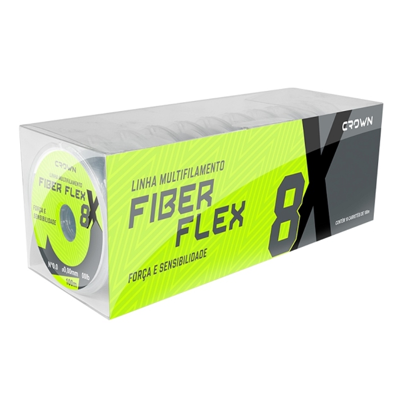 CROWN LINHA MULTI FIBER FLEX 8X GREY 50MM 100LB 100MT CX 10U