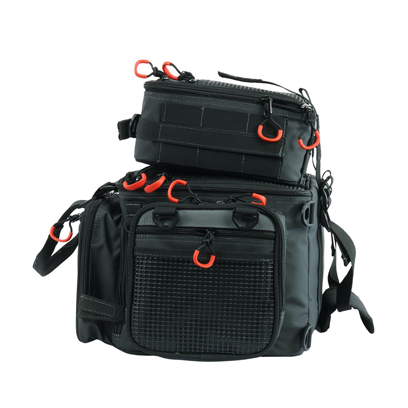 LMS BOLSA DEFENDER NYLON C/2 ESTOJOS TRANSPARENTES PRETA