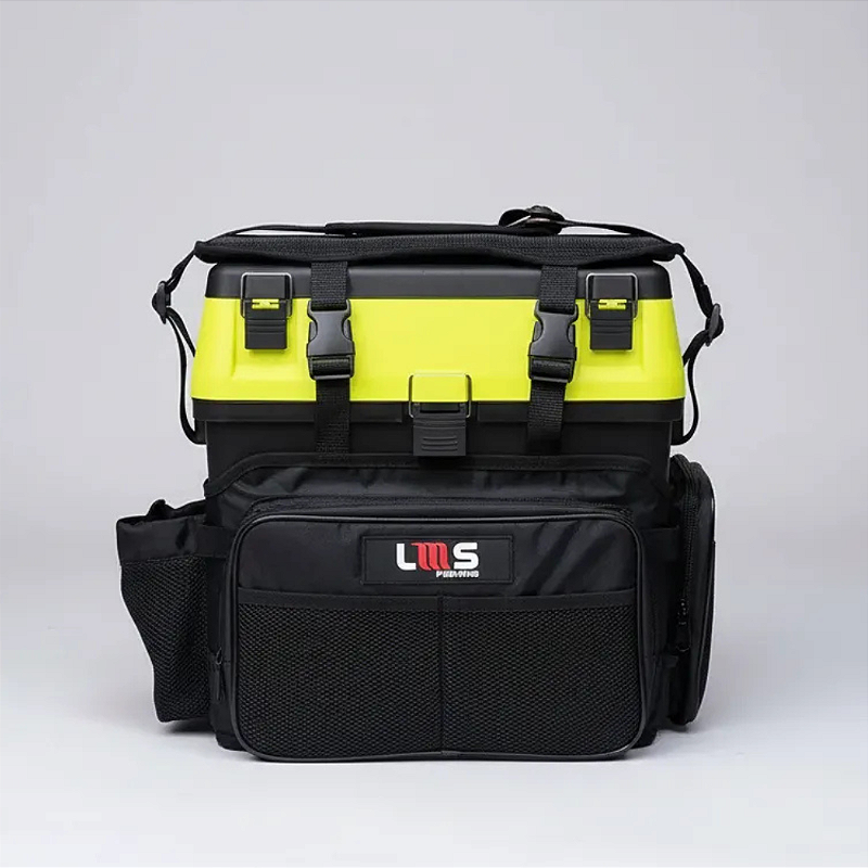 LMS BOLSA DE PLASTICO COM ALCA MOCHILA BOX RIGIDOR PRETA/LIMAO