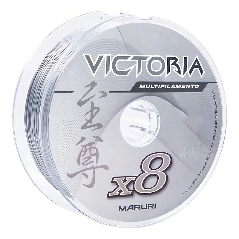 MARURI LINHA MULT VICTORIA 8X CINZA 55LBS 0,40MM 100M CX 5UN