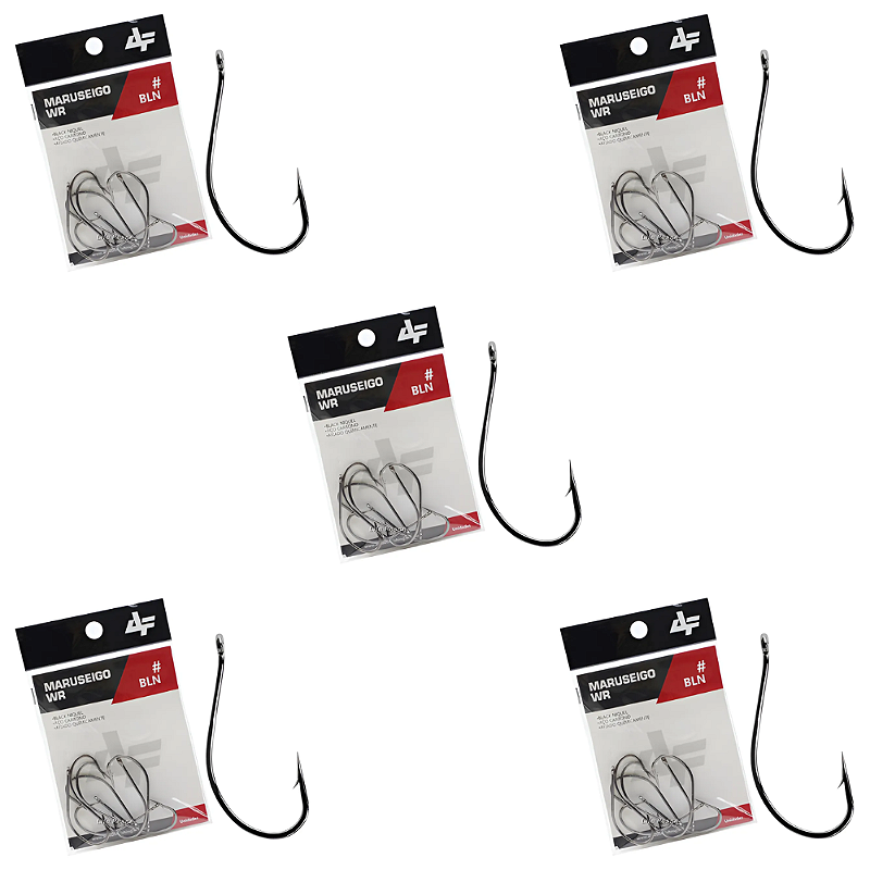 ALBATROZ KIT 5 CARTELAS ANZOL MARUSEIGO-WR N14 BLN 28UN CADA