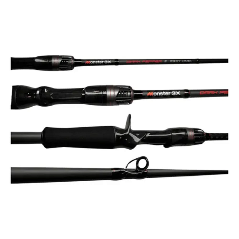 MONSTER 3X VARAS DE PESCA DARK PEPPER 190CM 631 15LBS
