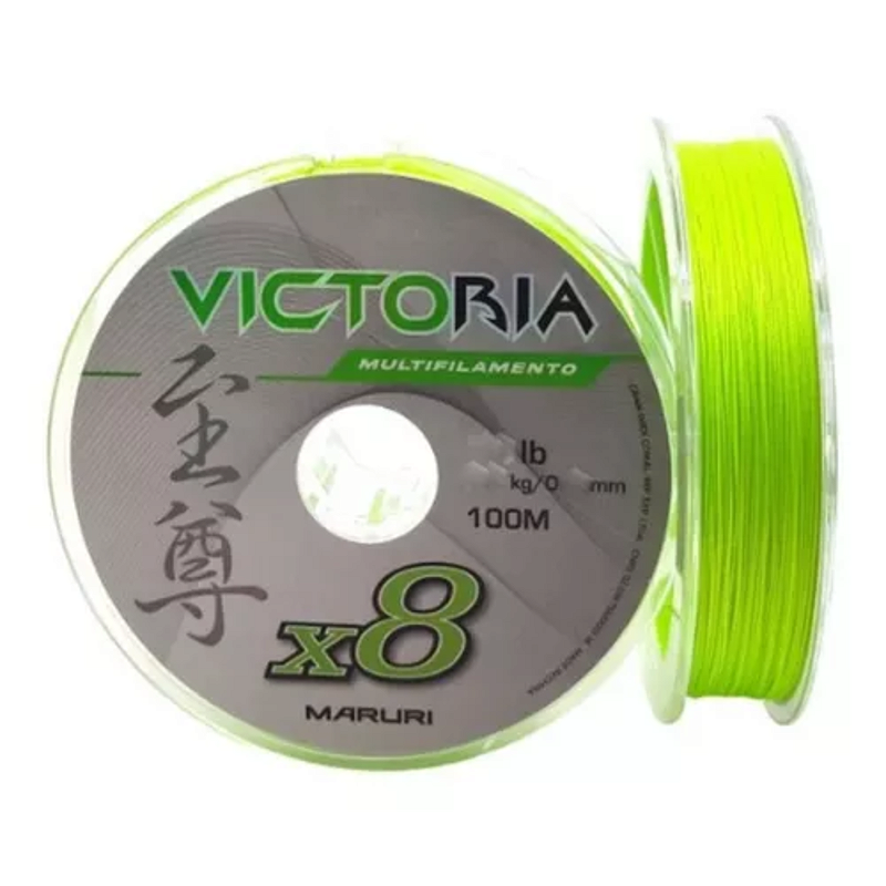 Linha Pesca Multifila 8Fio Victoria 0,30mm 100m Maruri Verde