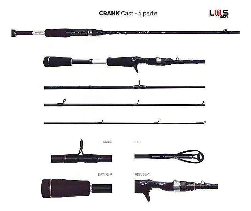 LUMIS CRANK CAST 1,83M 12LB INTEIRIÇA CARRETILHA NEW MODEL