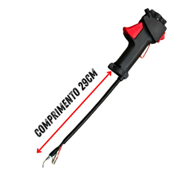 ACELERADOR CURTO ROÇADEIRA NAKASHI E OUTRAS PARA TUBO 25MM E 26MM