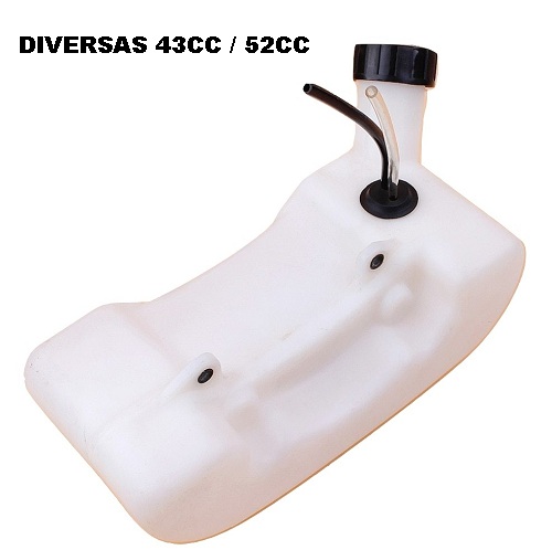 TANQUE COMBUSTIVEL ROÇADEIRA COMPLETO 43CC / 52CC 2 FUROS