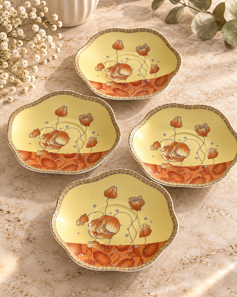 Conjunto 4 pires Florais Retrô - DM Brasil
