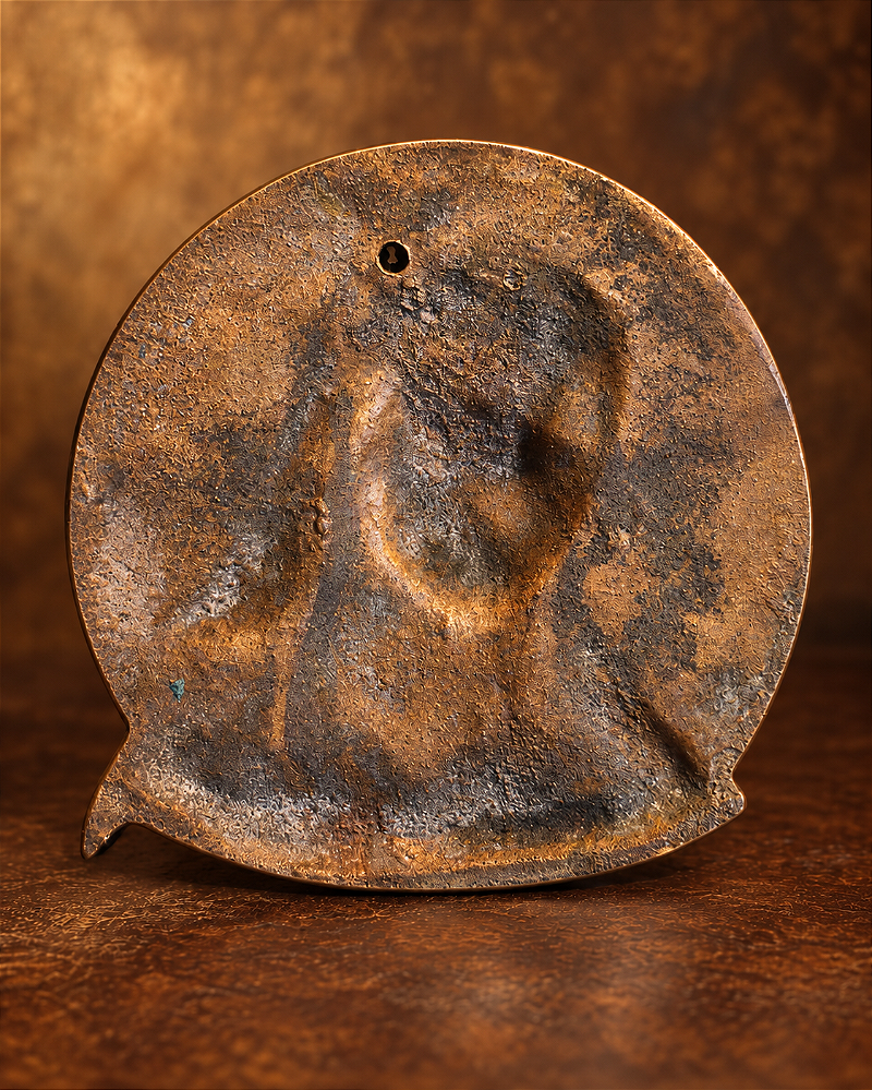 Medalhão Religioso em Bronze Cristo Ecce Homo
