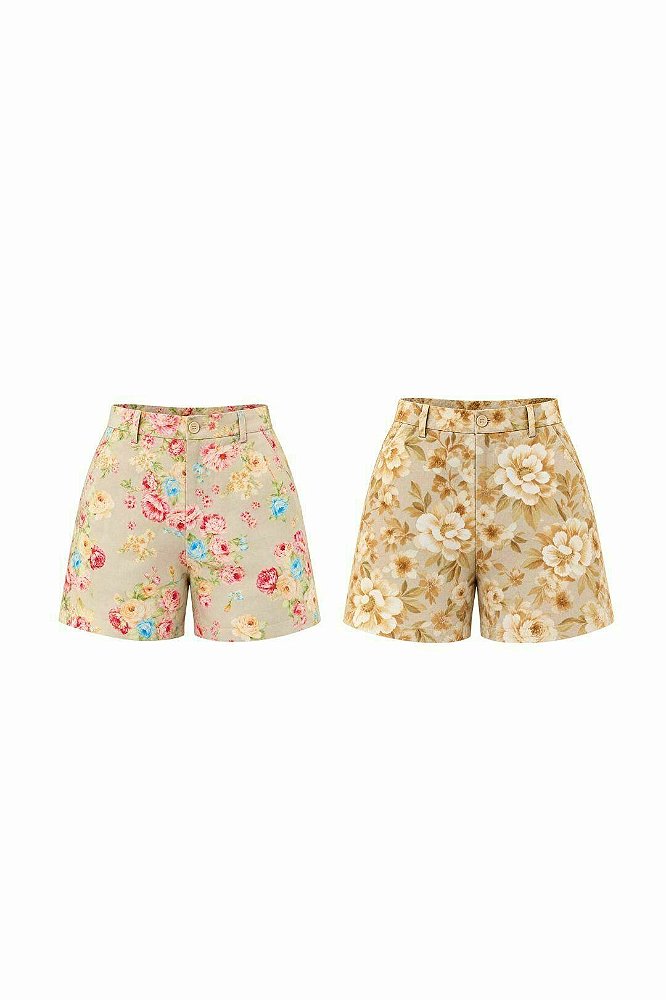 Shorts Sarja Floral