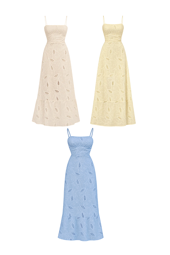 Vestido Longo Laise Alça Fina