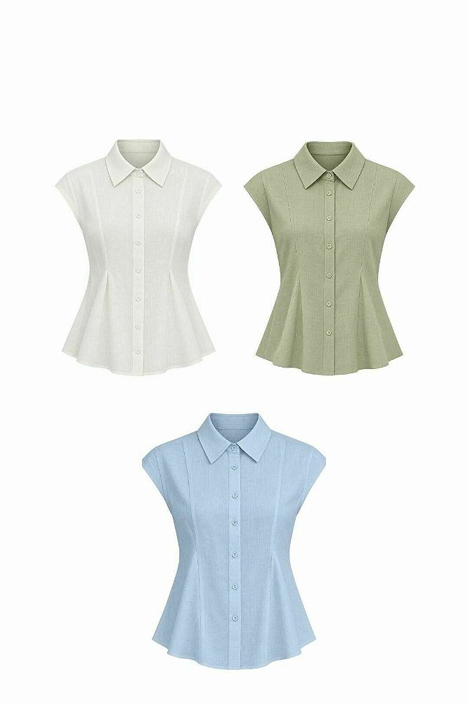 Camisa Viscose com Pregas
