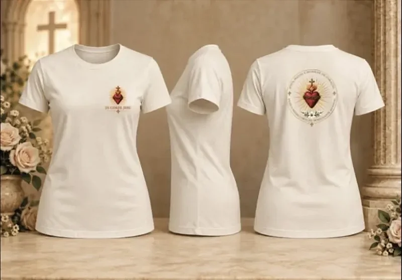 Camiseta Cor Iesu - Sagrado Coração de Jesus