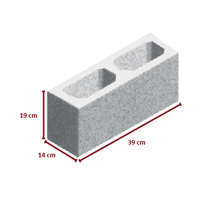 Bloco de Concreto Estrutural - 14x19x39cm