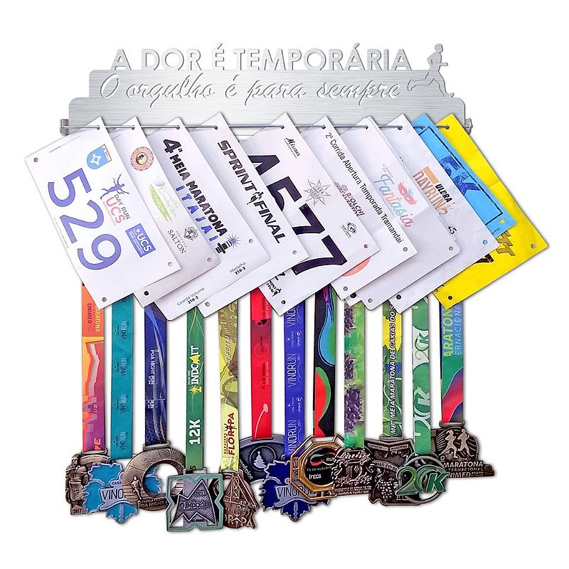 Porta Medalhas e Números de Peito Corrida