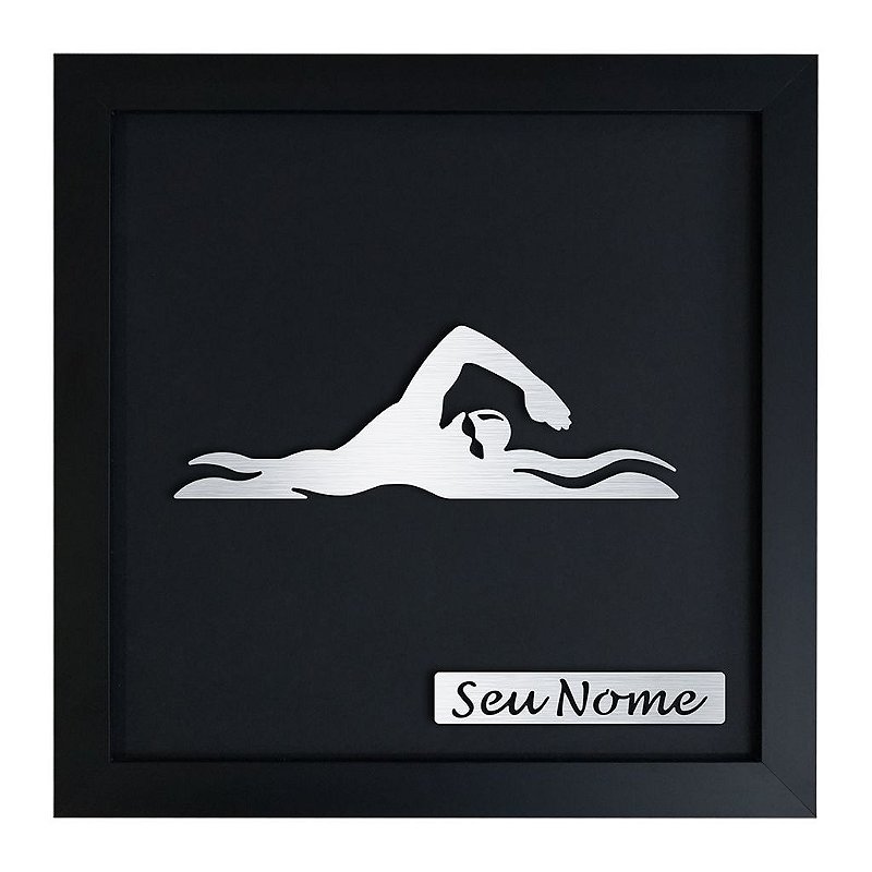 Quadro Decorativo de Natação Personalizado