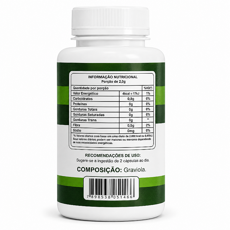Graviola 120 Cápsulas 500mg