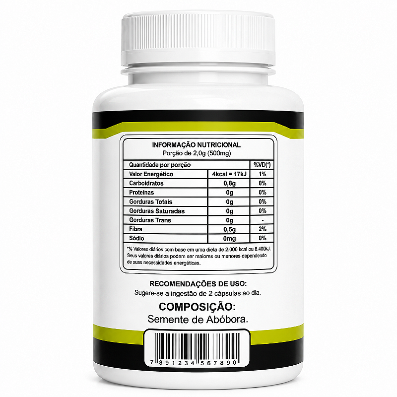 Óleo de Semente de Abóbora 120 Capsulas 500mg