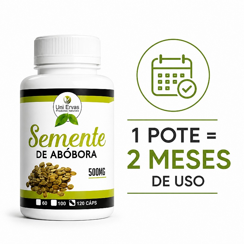 Óleo de Semente de Abóbora 120 Capsulas 500mg