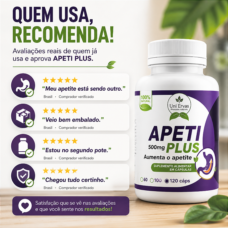 Apeti Plus 500mg 120 Cápsulas