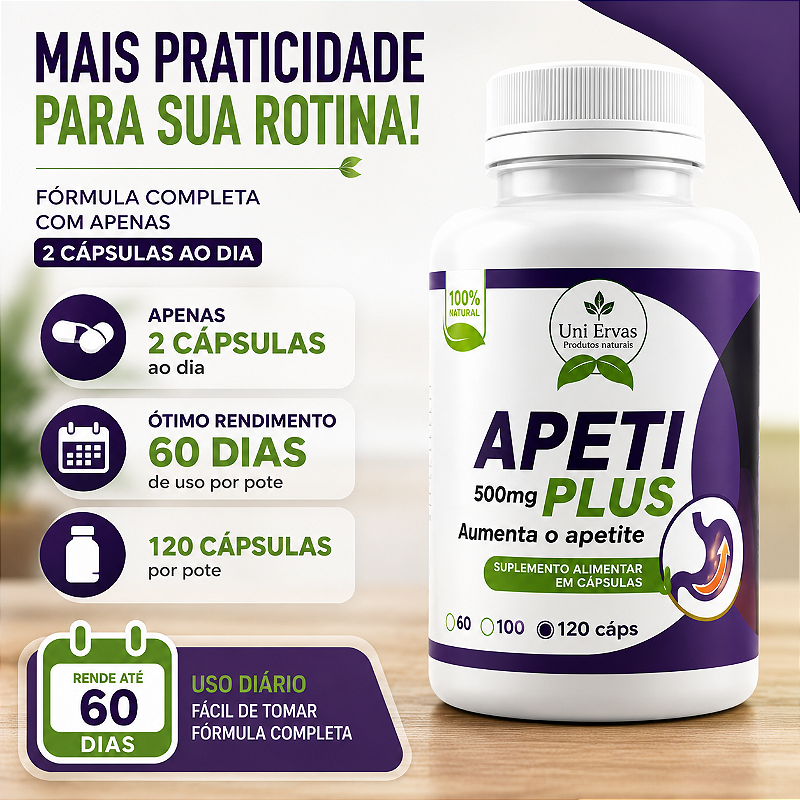 Apeti Plus 500mg 120 Cápsulas