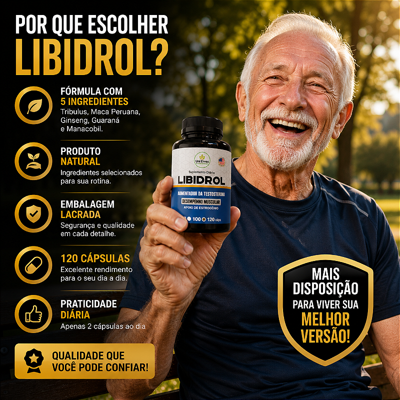 Libidrol 120 Cápsulas Maca Peruana Ginseng Guaraná