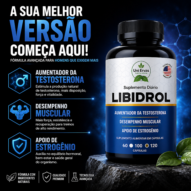 Libidrol 120 Cápsulas Maca Peruana Ginseng Guaraná