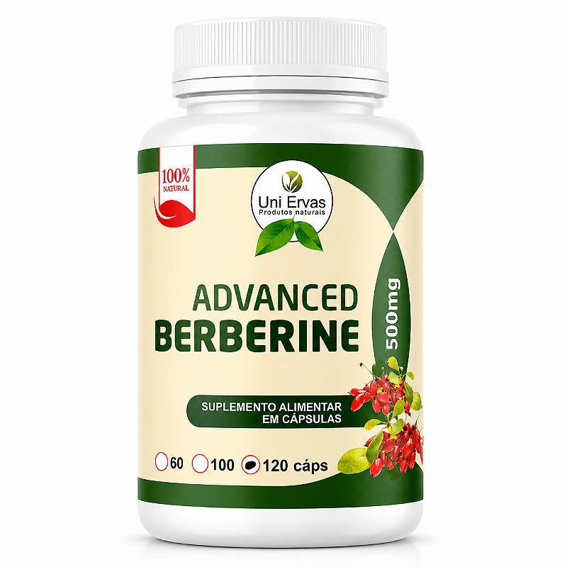 Berberina Advanced Berberine HCL 500mg 120 Cápsulas