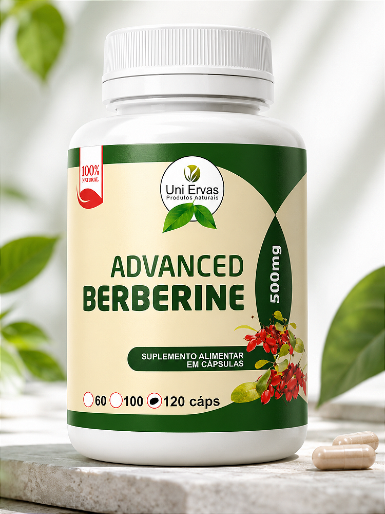 Berberina Advanced Berberine HCL 500mg 120 Cápsulas